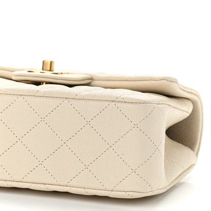 Chanel Caviar Quilted Mini Top Handle Rectangular Flap Beige 10 of 11