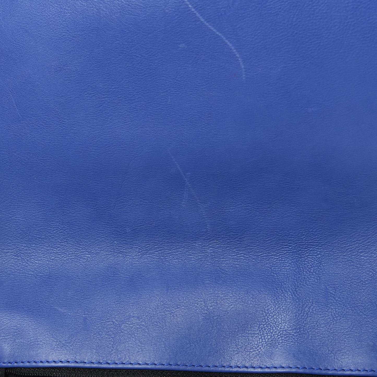 Grained Calfskin Quilted Large Boy Flap Blue