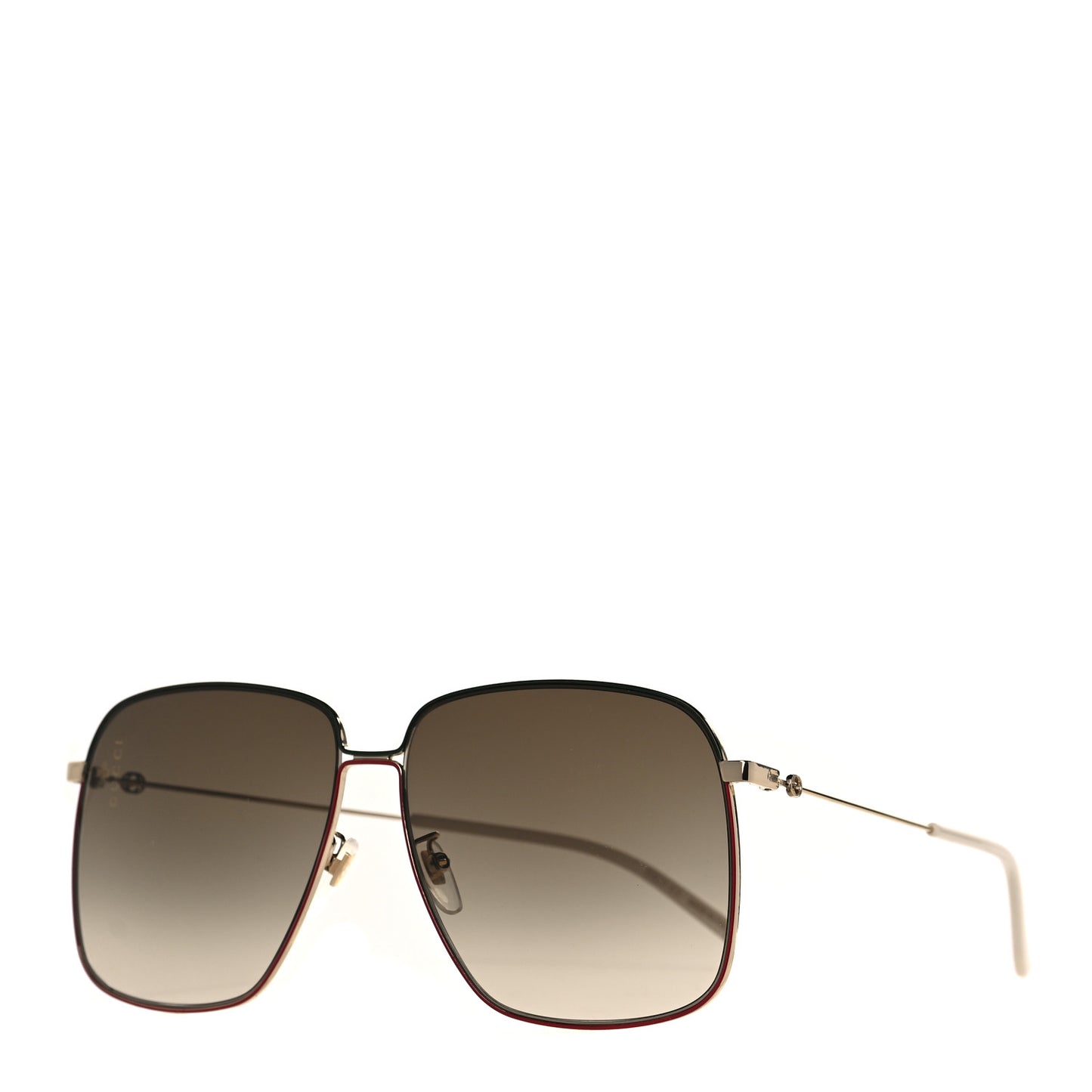 Web Rectangular Frame Interlocking G Sunglasses GG0394S Green Red