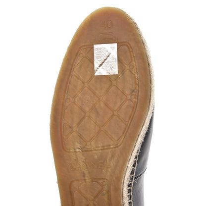 Chanel Lambskin CC Espadrilles 40 Black 6 of 8