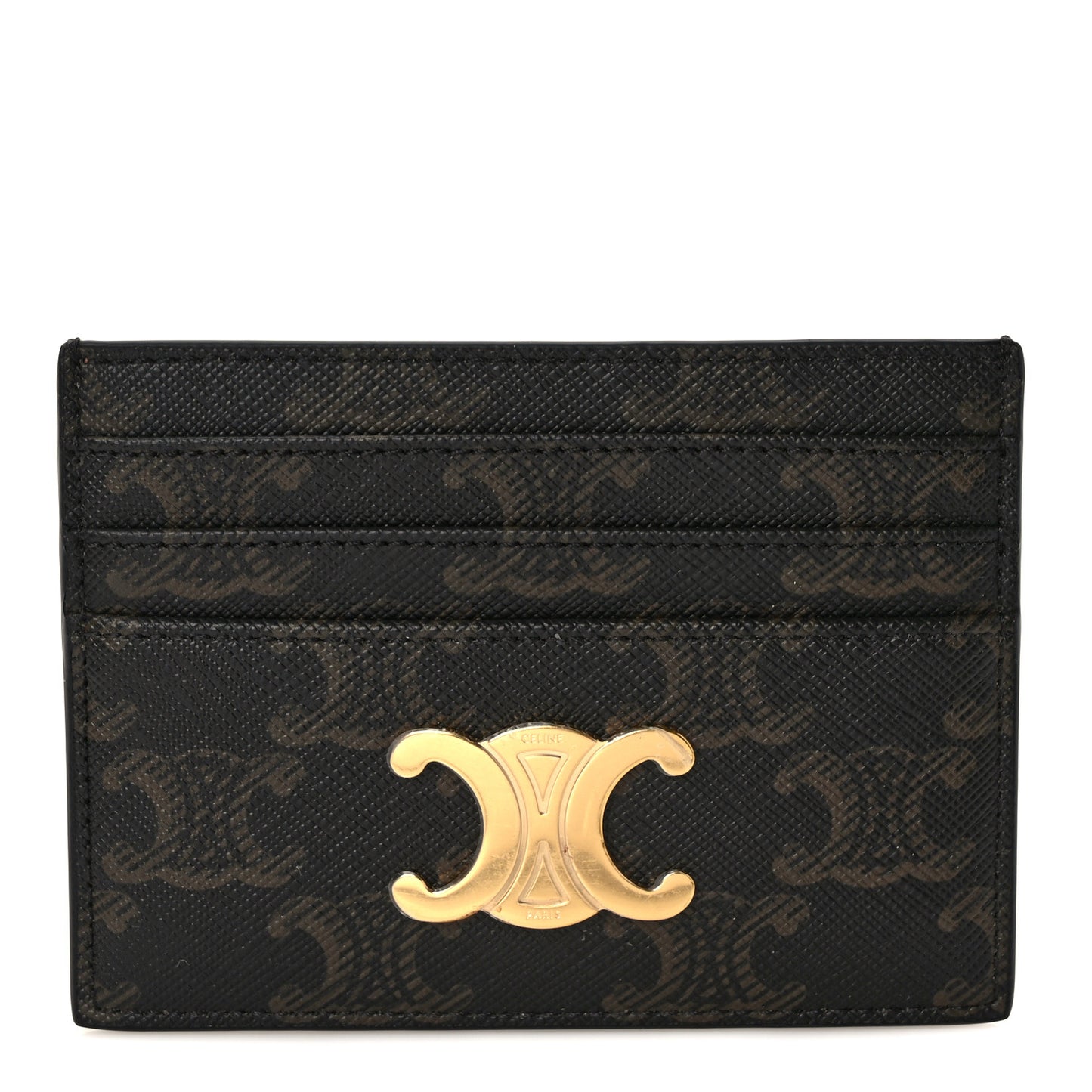 Triomphe Canvas Triomphe Card Holder Tan