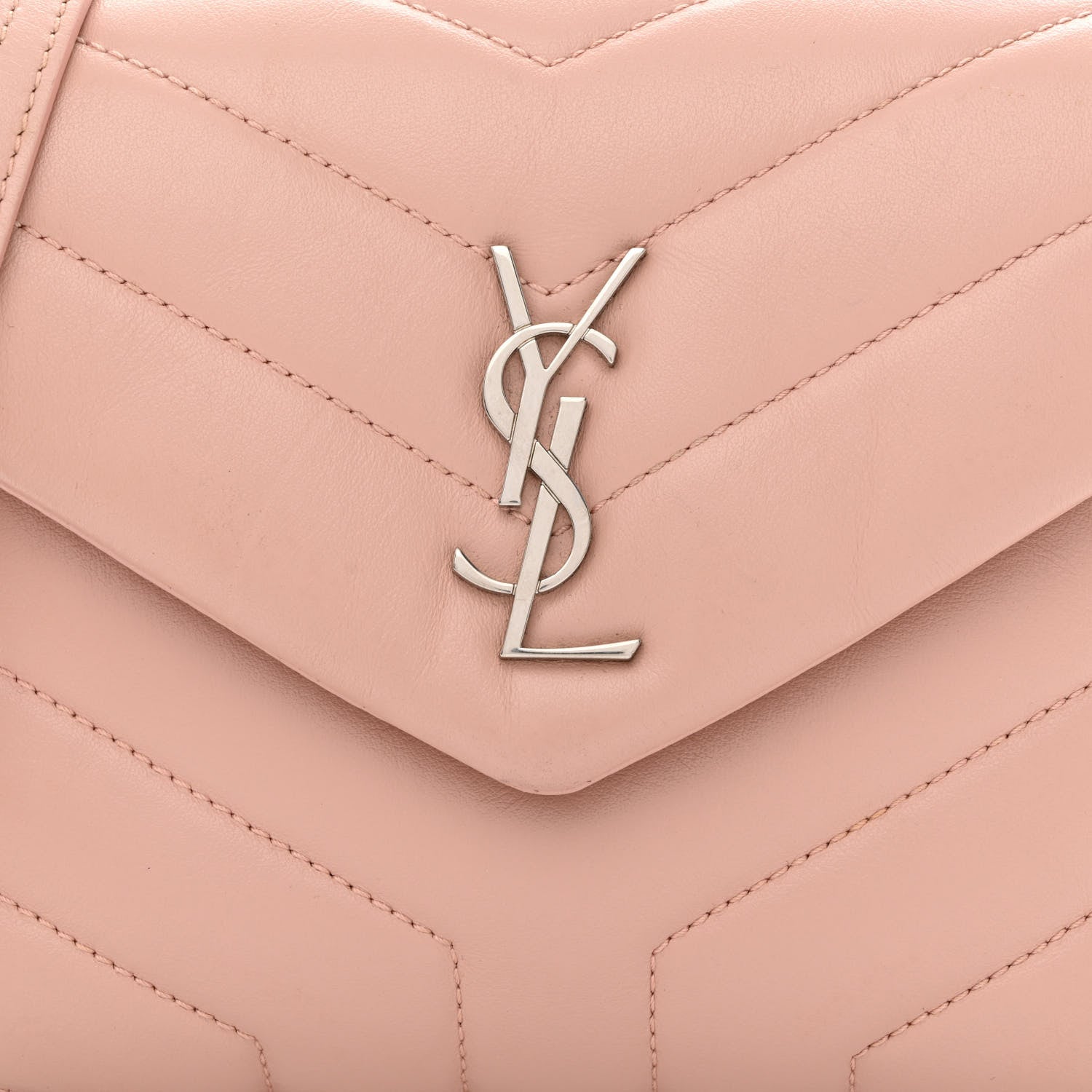 Saint Laurent Calfskin Y Quilted Monogram Toy Loulou Crossbody Bag Tender Pink 8 of 11