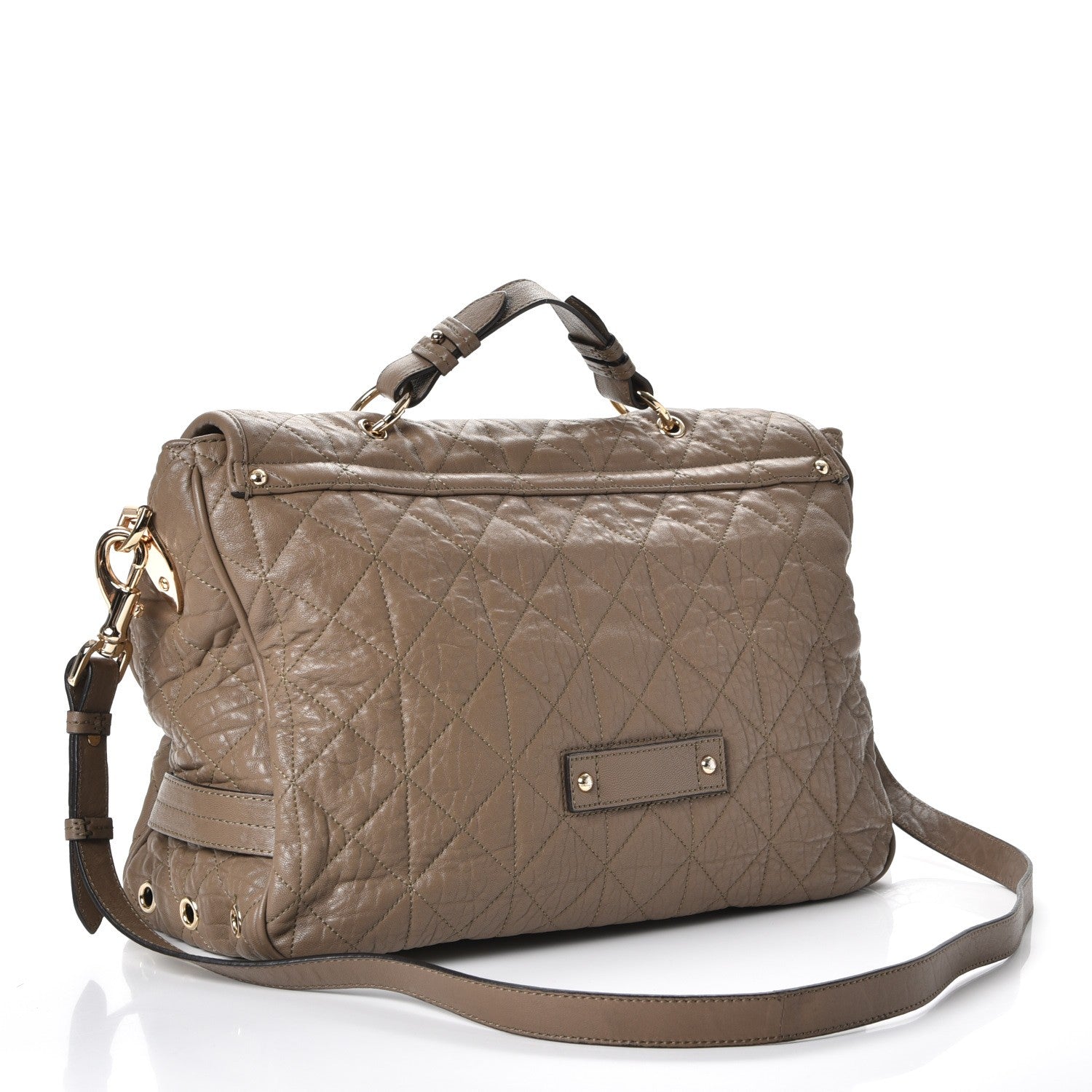 Mulberry Nappa Quilted Oversized Tillie Satchel Birds Nest 4 of 12