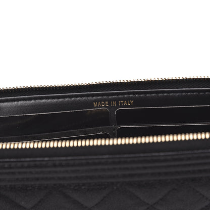 Chanel Caviar Quilted Small Zipped Boy Pouch Black 7 of 10