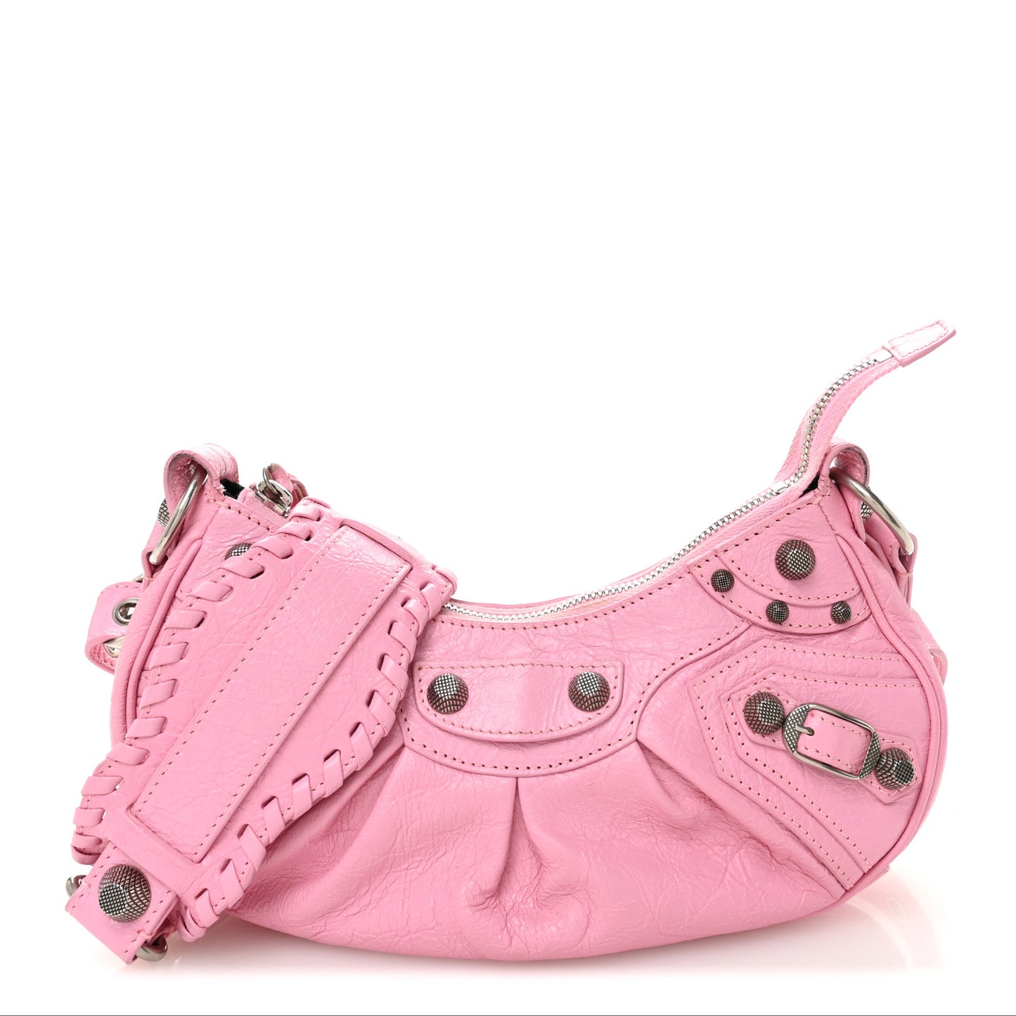Agneau Arena Le Cagole Shoulder Bag XS Candy Pink