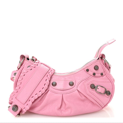 Balenciaga Agneau Arena Le Cagole Shoulder Bag XS Candy Pink 1 of 12