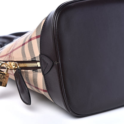 Burberry Haymarket Check Tote Chocolate 7 of 14