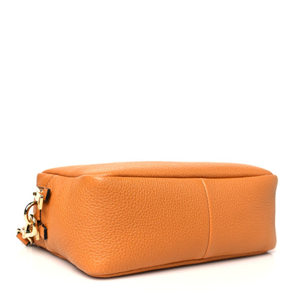 Prada Vitello Daino Soft Medium Double Zip Shoulder Bag Amber 4 of 11