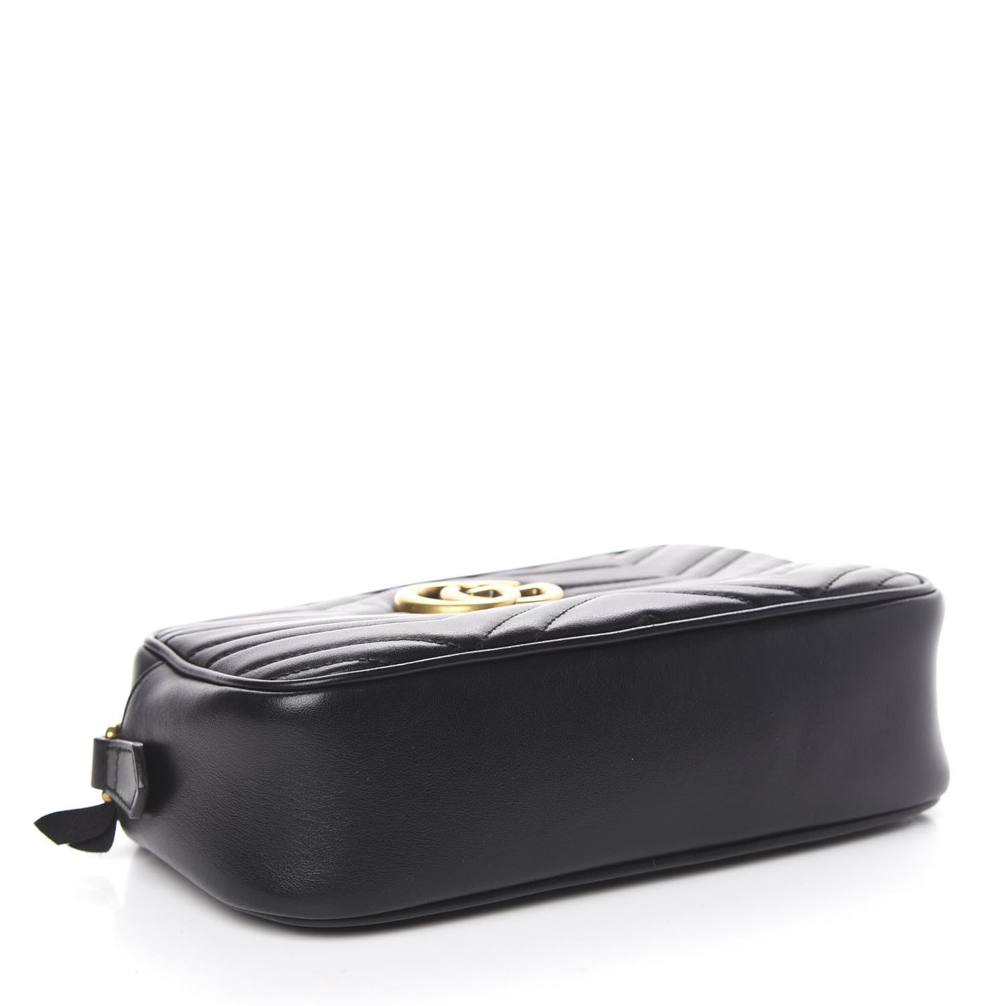 Calfskin Matelasse Small GG Marmont Chain Shoulder Bag Black