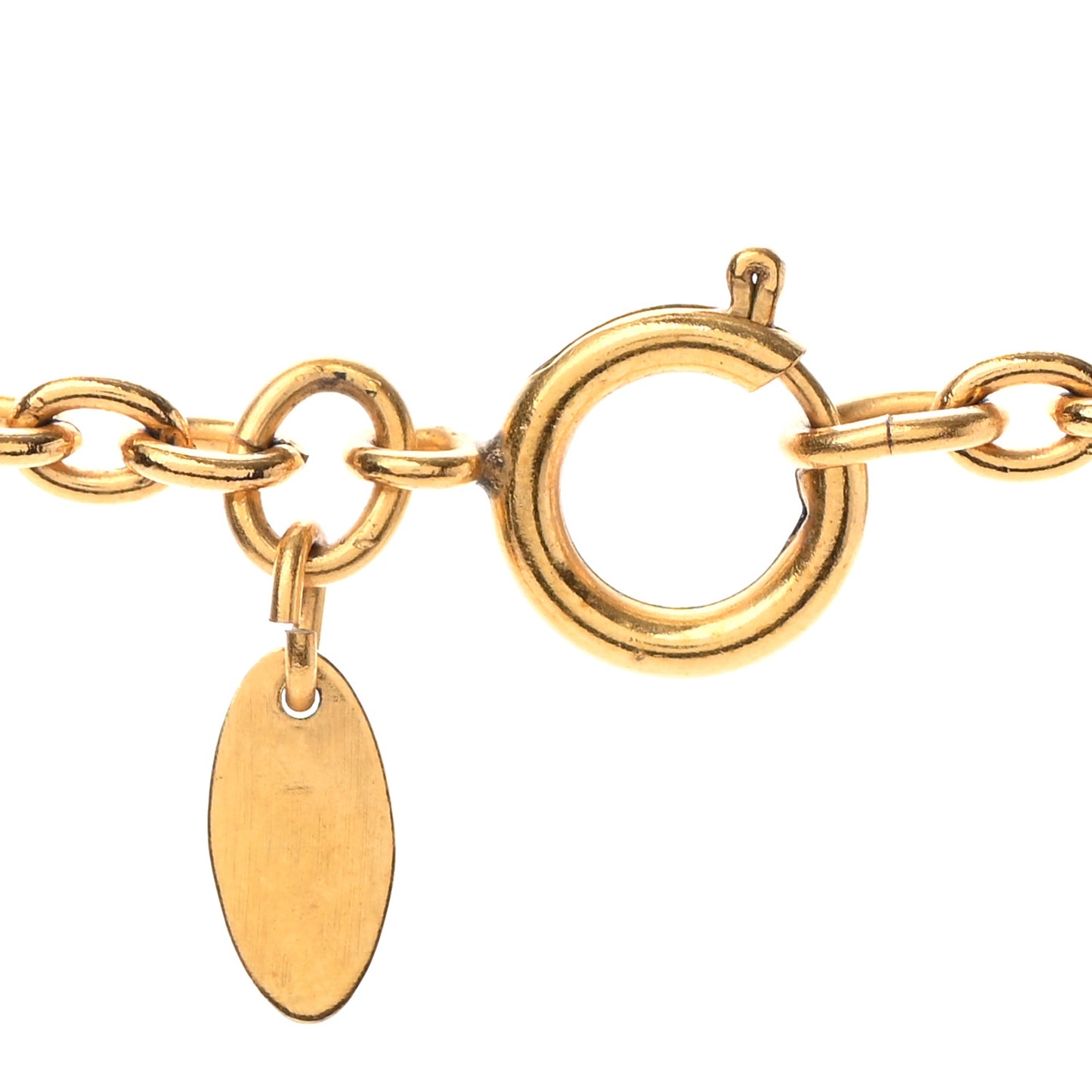 CC Chain Pendant Necklace Gold