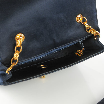 Chanel Satin Quilted Small Flap Navy 6 of 9