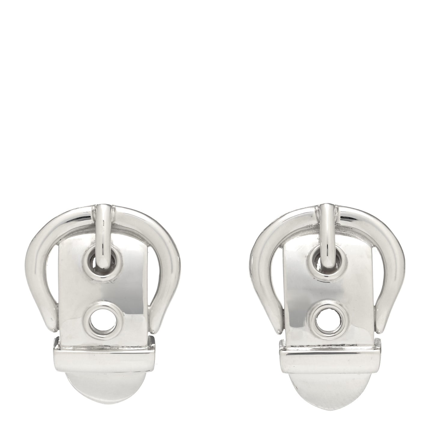 Sterling Silver Buckle Earrings