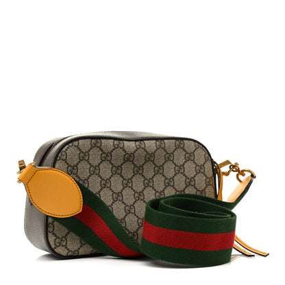 Gucci GG Supreme Monogram Web Neo Vintage Shoulder Bag Beige New Acero Crop 3 of 11