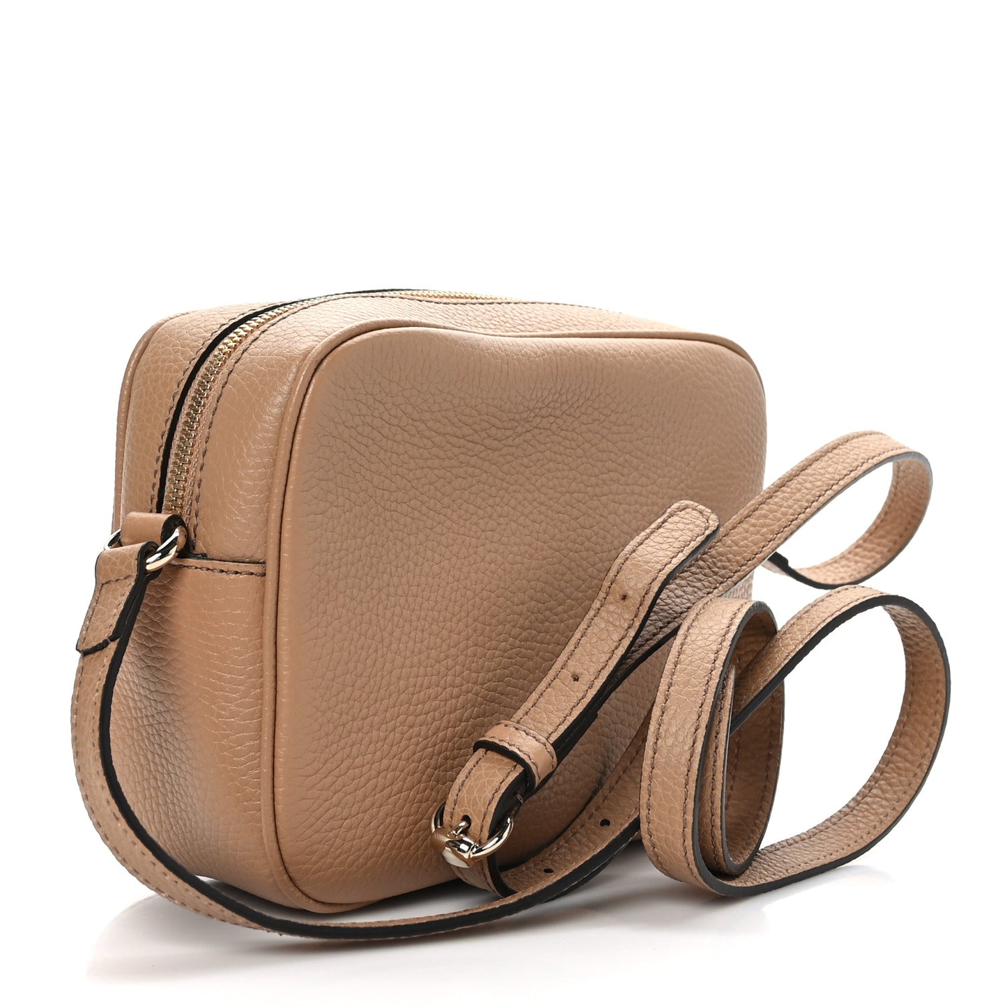 Pebbled Calfskin Small Soho Disco Bag Camelia