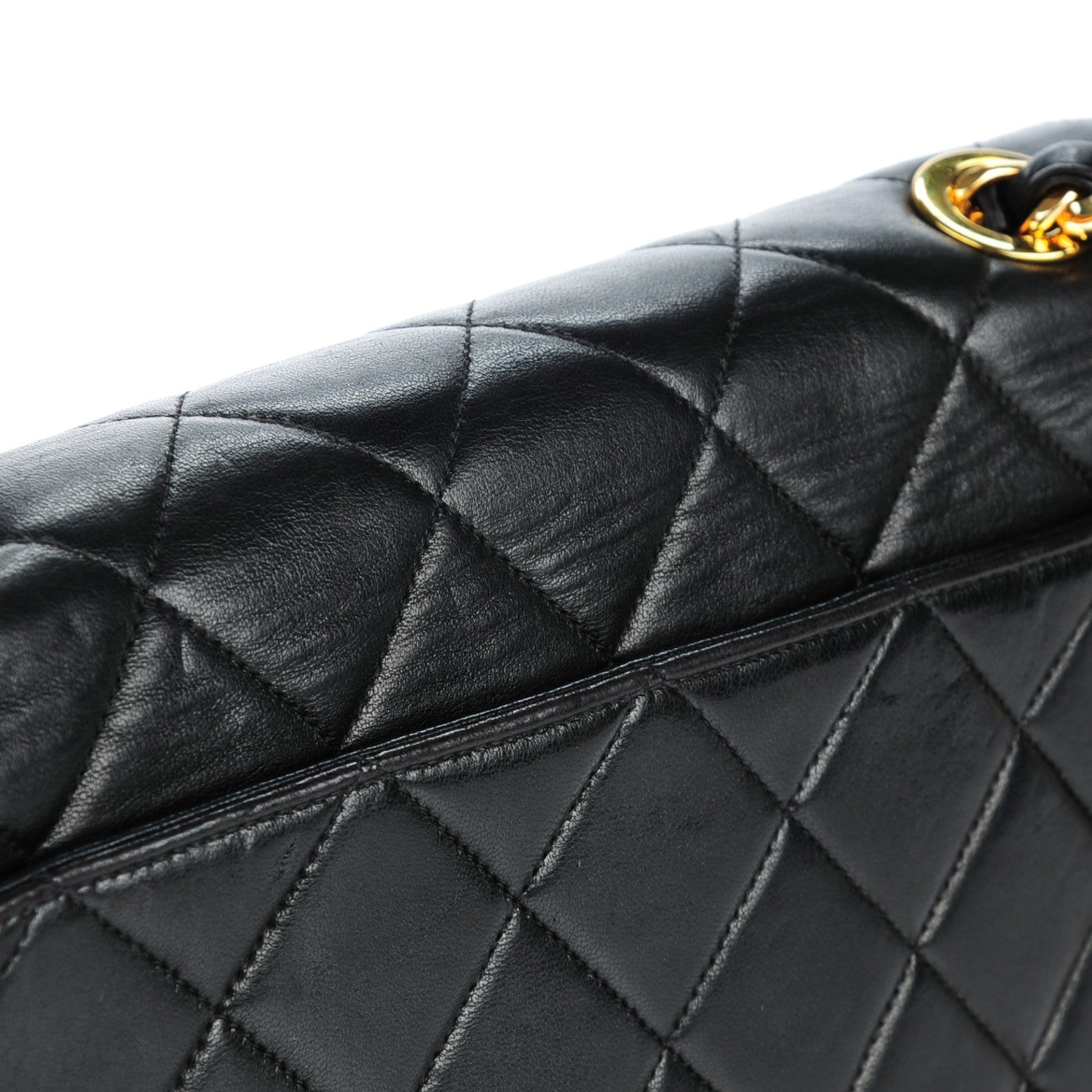 Chanel Lambskin Quilted Medium Single Flap Black 9 of 10