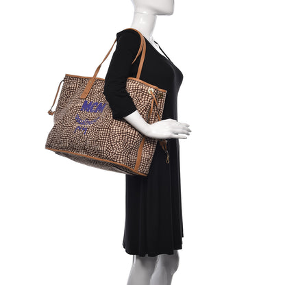 MCM Visetos Large Liz Reversible Shopper Tote Cognac 4 of 20