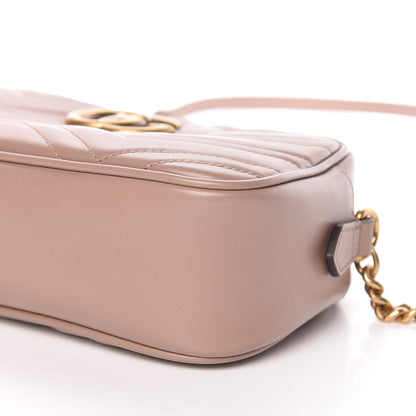 Gucci Calfskin Matelasse Small GG Marmont Chain Shoulder Bag Porcelain Rose 6 of 10