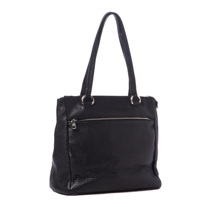 Prada Vitello Daino Tote Black 2 of 8
