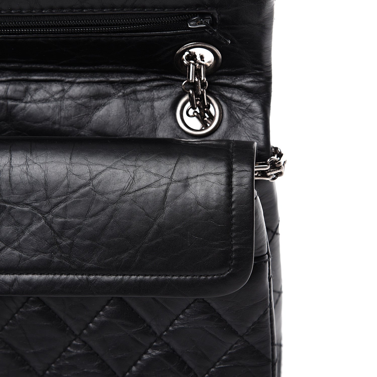 Chanel Aged Calfskin Quilted 2.55 Reissue 226 Flap Black 14 of 14