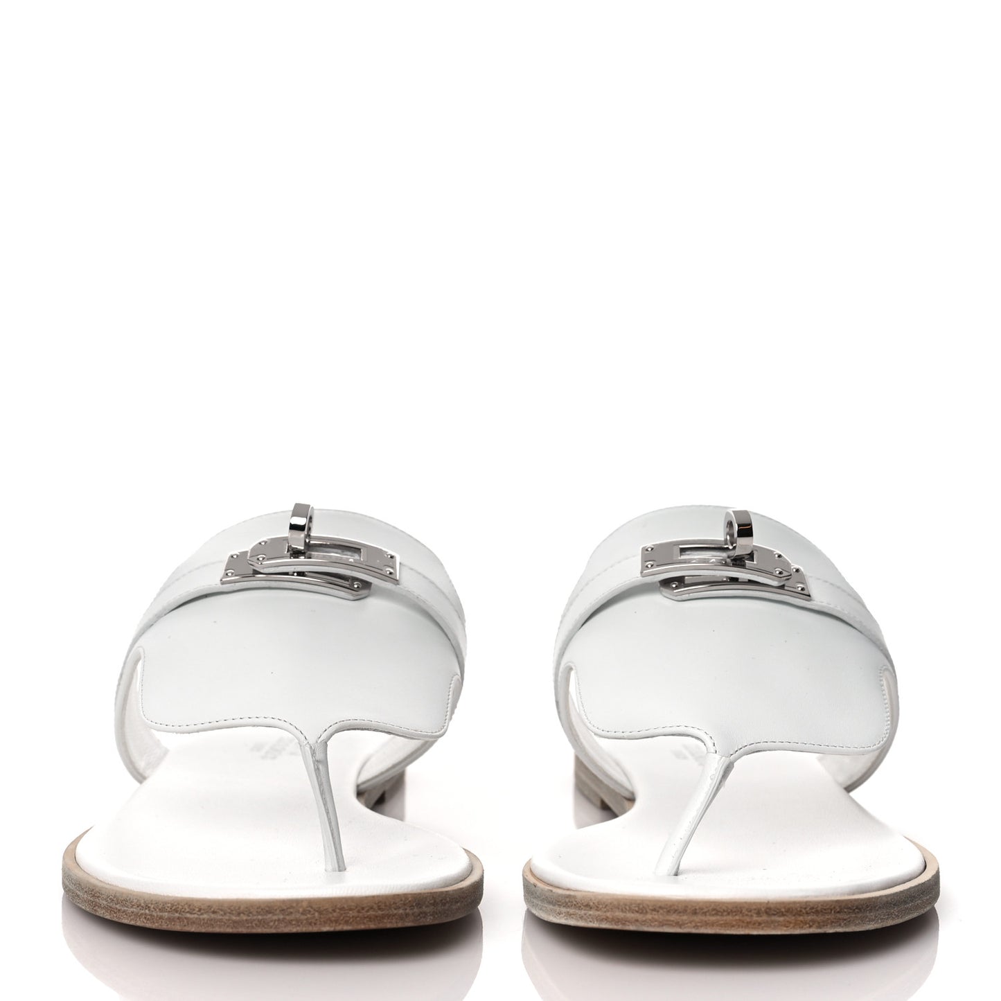 Calfskin Womens Elixir Sandals 37 White