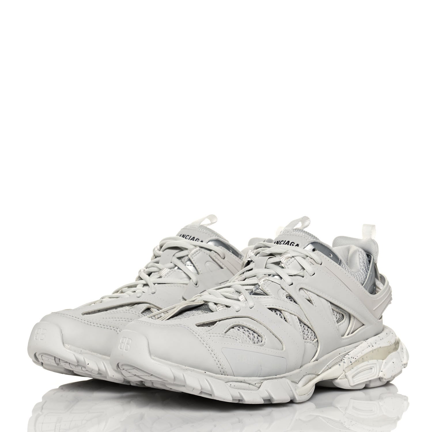 Balenciaga Rubber Mesh Fabric Monocolor Recycled Sole Womens Track Sneakers 40 White 3 of 9