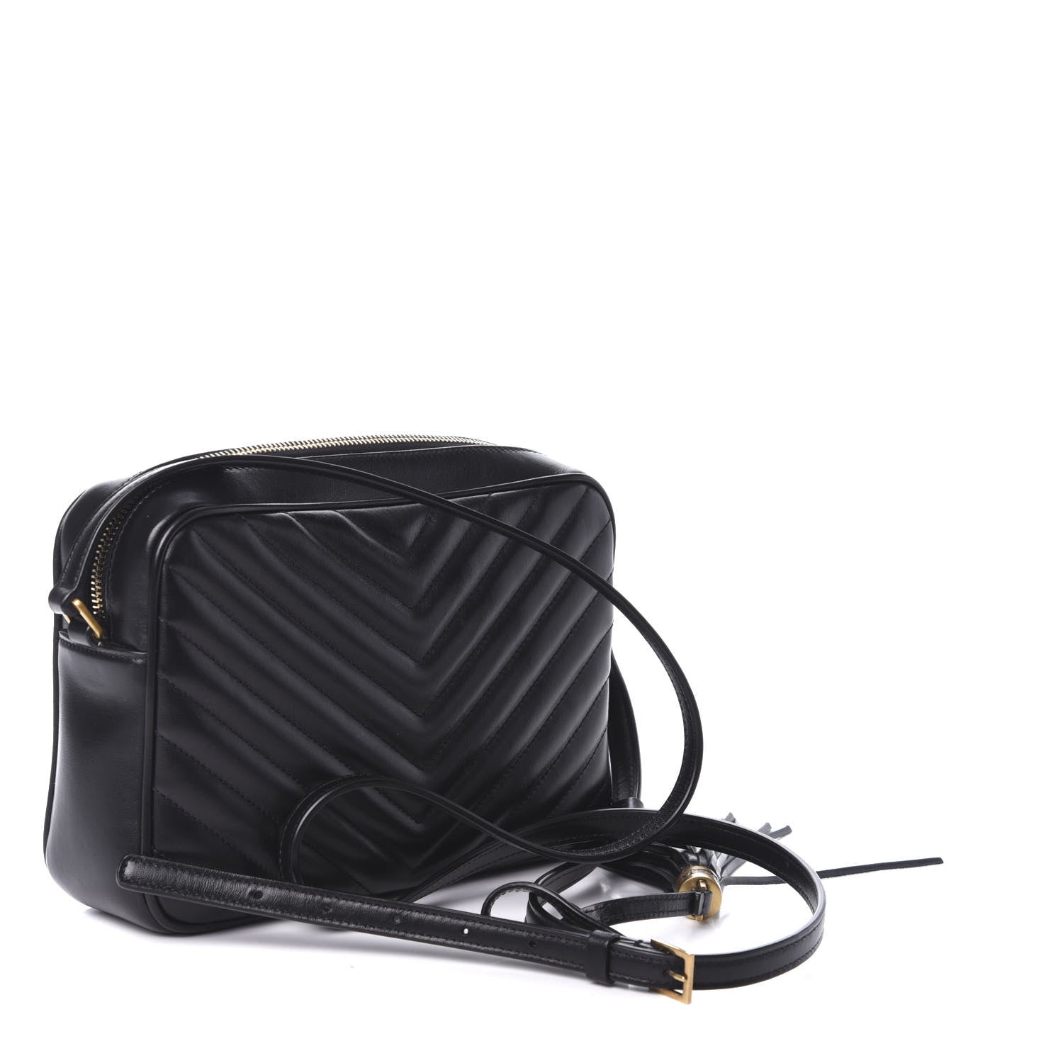 Saint Laurent Calfskin Matelasse Monogram Lou Camera Bag Black 4 of 16