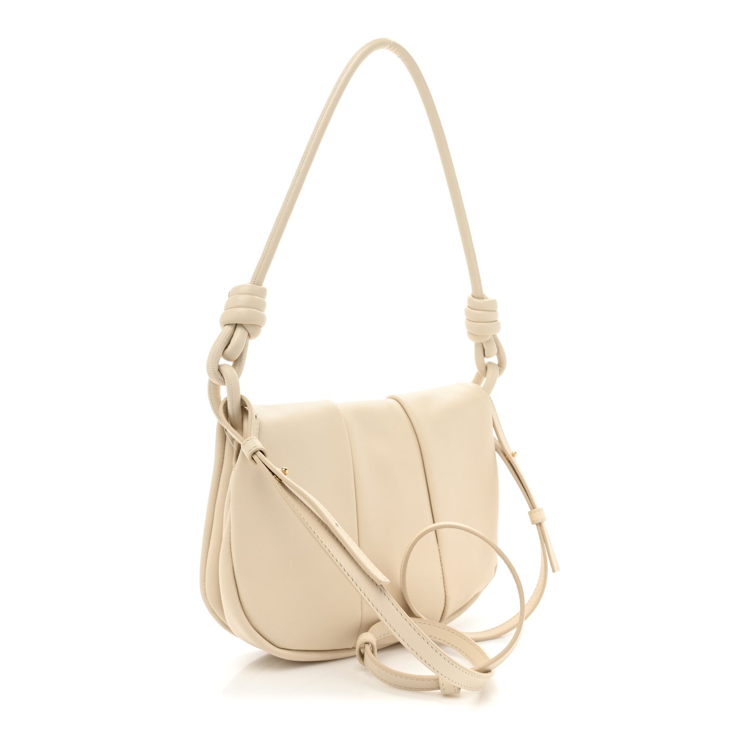 Shiny Nappa Calfskin Paseo Satchel Angora