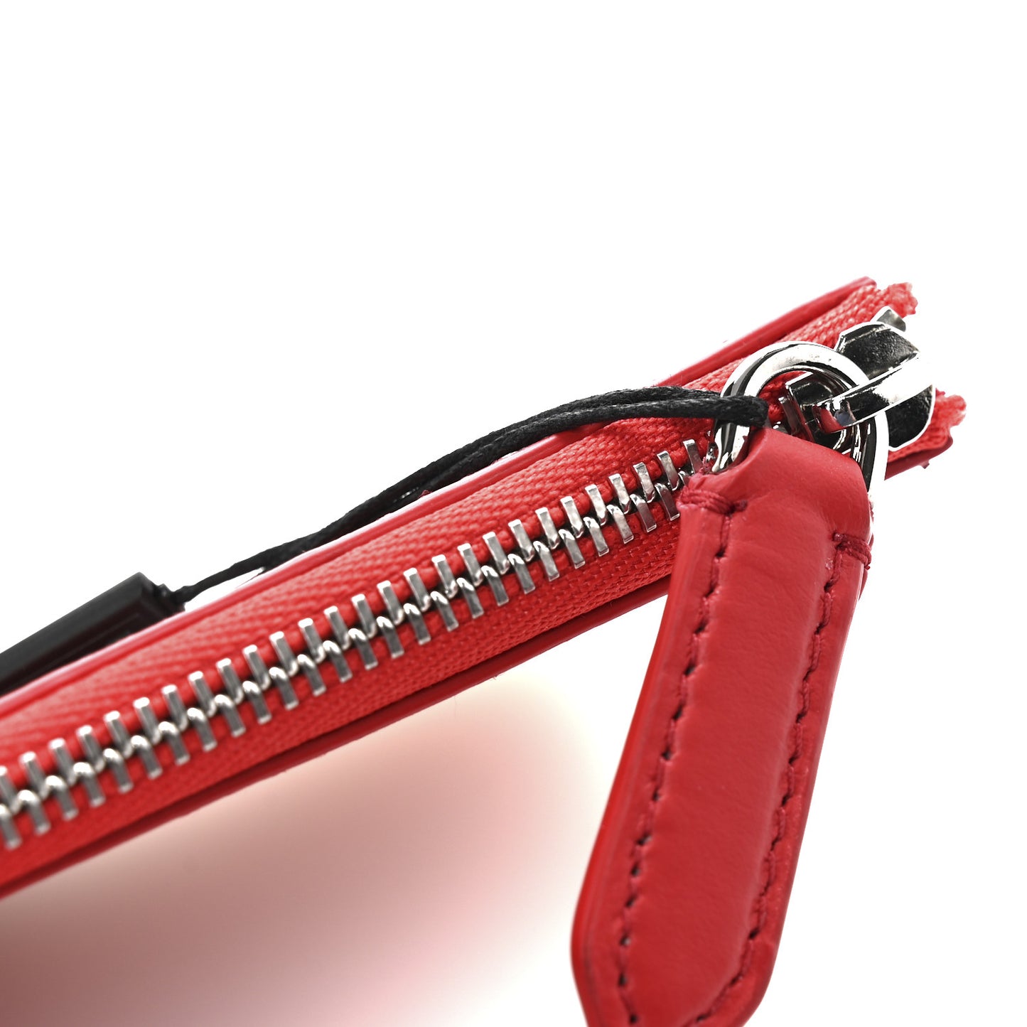 Calfskin London England Print Logo Alwyn Card Holder Bright Red