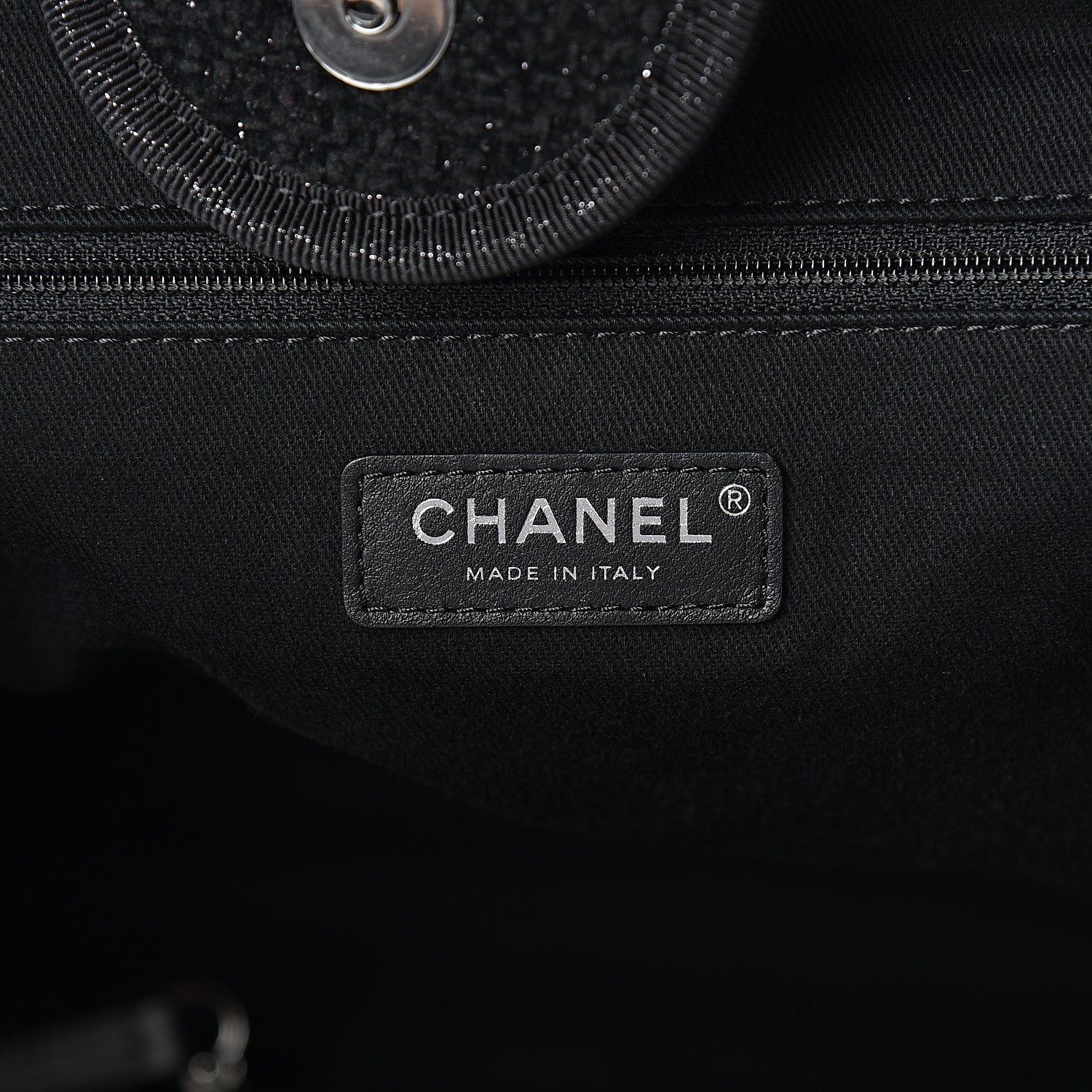 Chanel Lurex Boucle Medium Deauville Tote Black 6 of 11