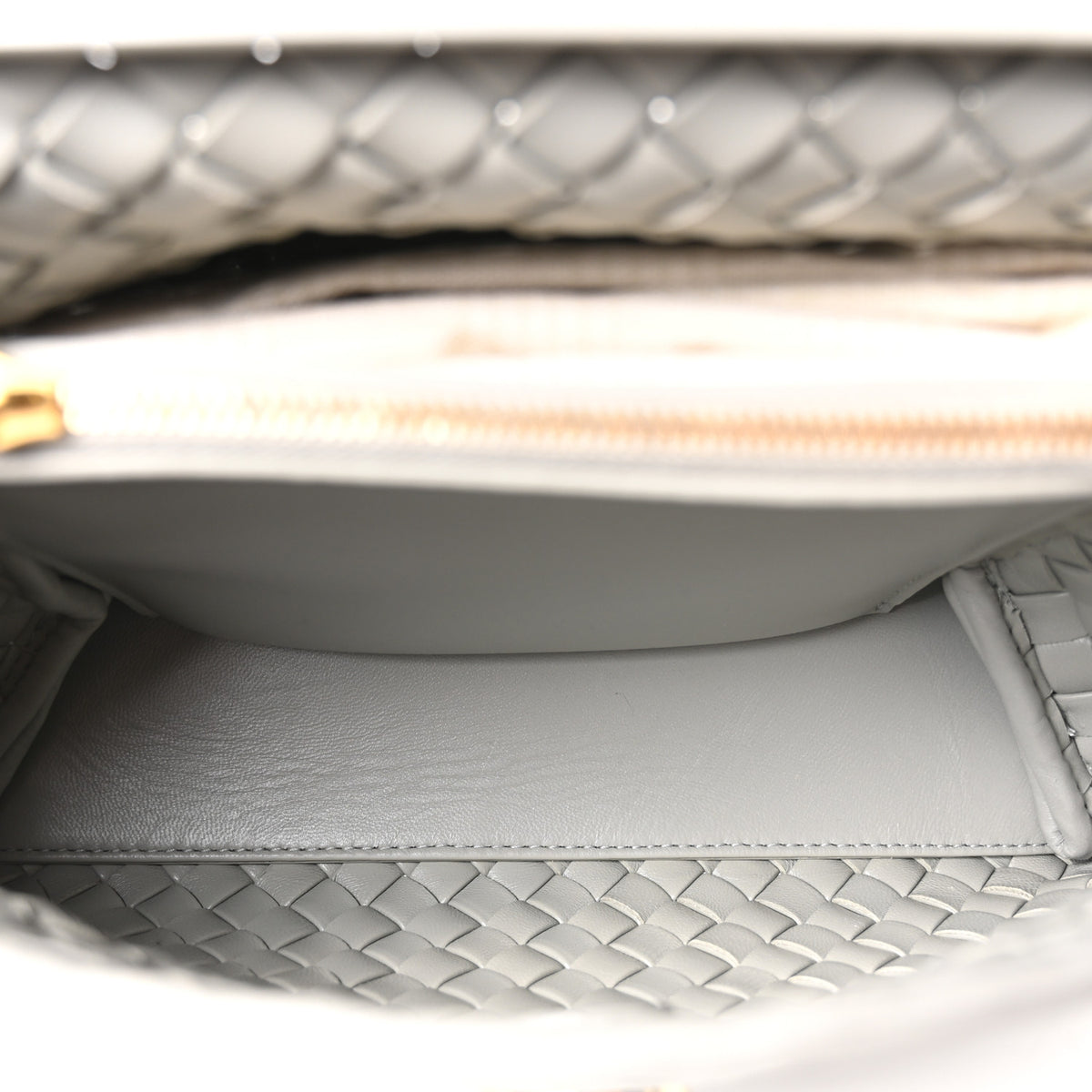 Bottega Veneta Nappa Intrecciato Patti Top Handle Bag Agate Grey 5 of 10