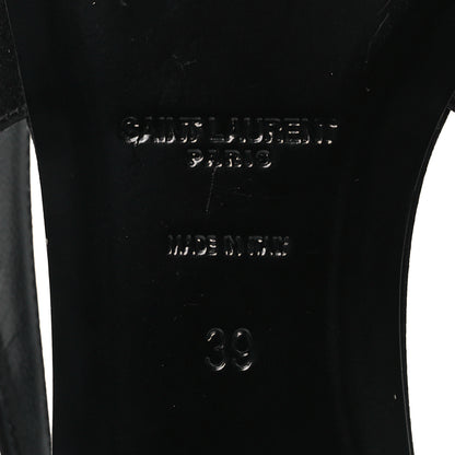 Saint Laurent Satin Crepe Babylone Slingback Flats 39 Black 8 of 12