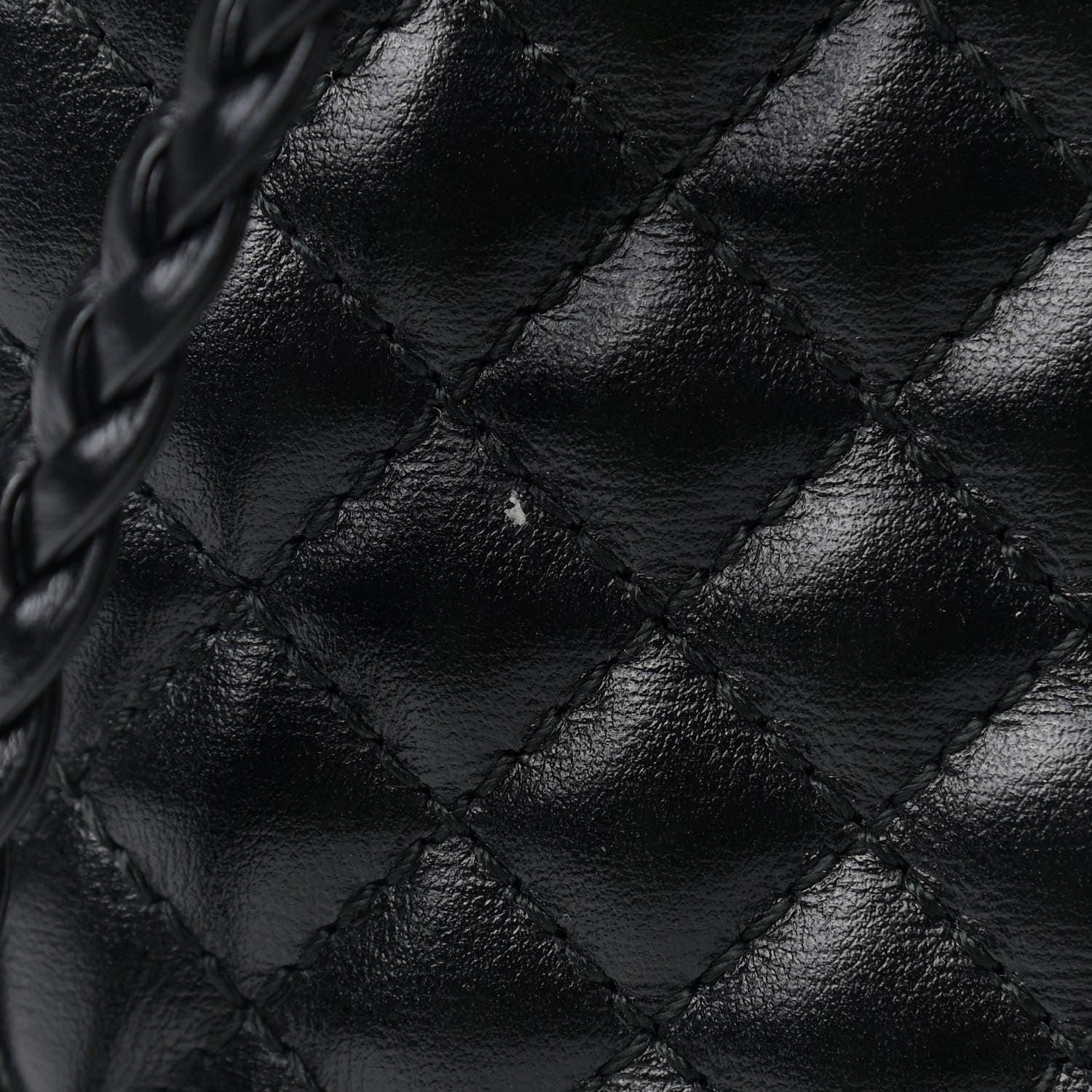 Gucci Calfskin Web Trapuntata Small GG Shoulder Bag Black 8 of 10