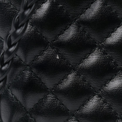 Gucci Calfskin Web Trapuntata Small GG Shoulder Bag Black 8 of 10