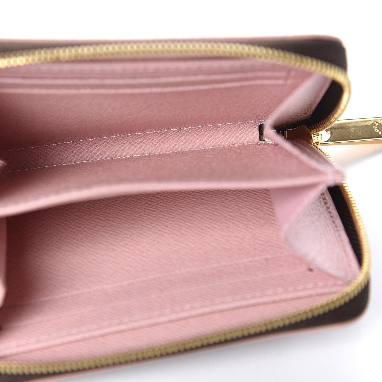Louis Vuitton Damier Ebene Studded Zippy Coin Purse Rose Ballerine 5 of 8