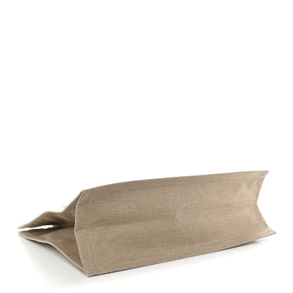 Saint Laurent Linen Calfskin Rive Gauche Tote Optic White 4 of 10