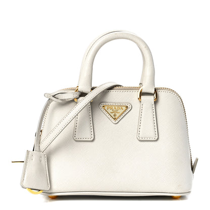 Prada Saffiano Lux Mini Promenade Tote White 1 of 11