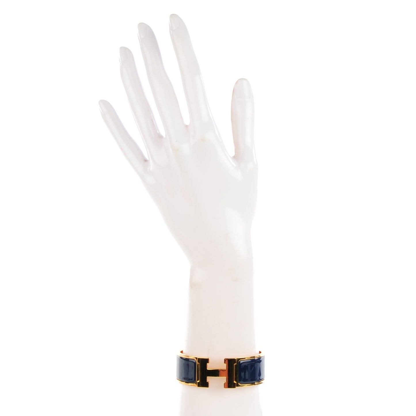 Enamel Wide Clic Clac H Bracelet PM Indigo Bleu