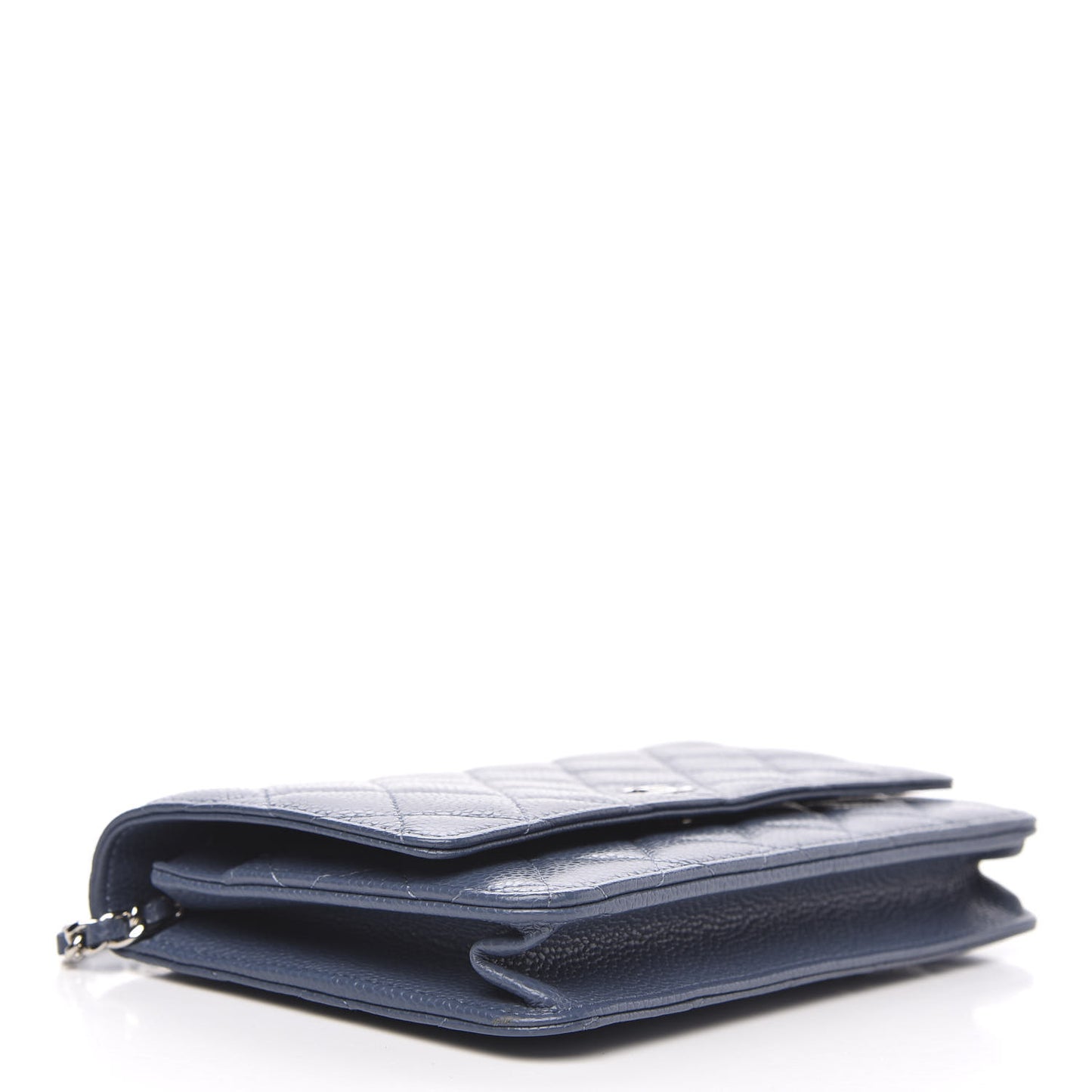 Caviar Quilted Wallet On Chain WOC Blue
