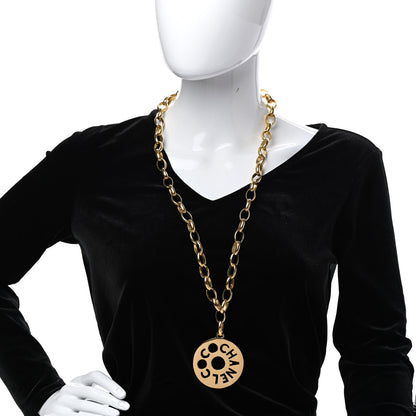 Chanel Oversized Coco Chanel Pendant Necklace Gold 2 of 7