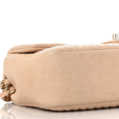 Chanel Calfskin Chevron Small Surpique Flap Beige 8 of 11