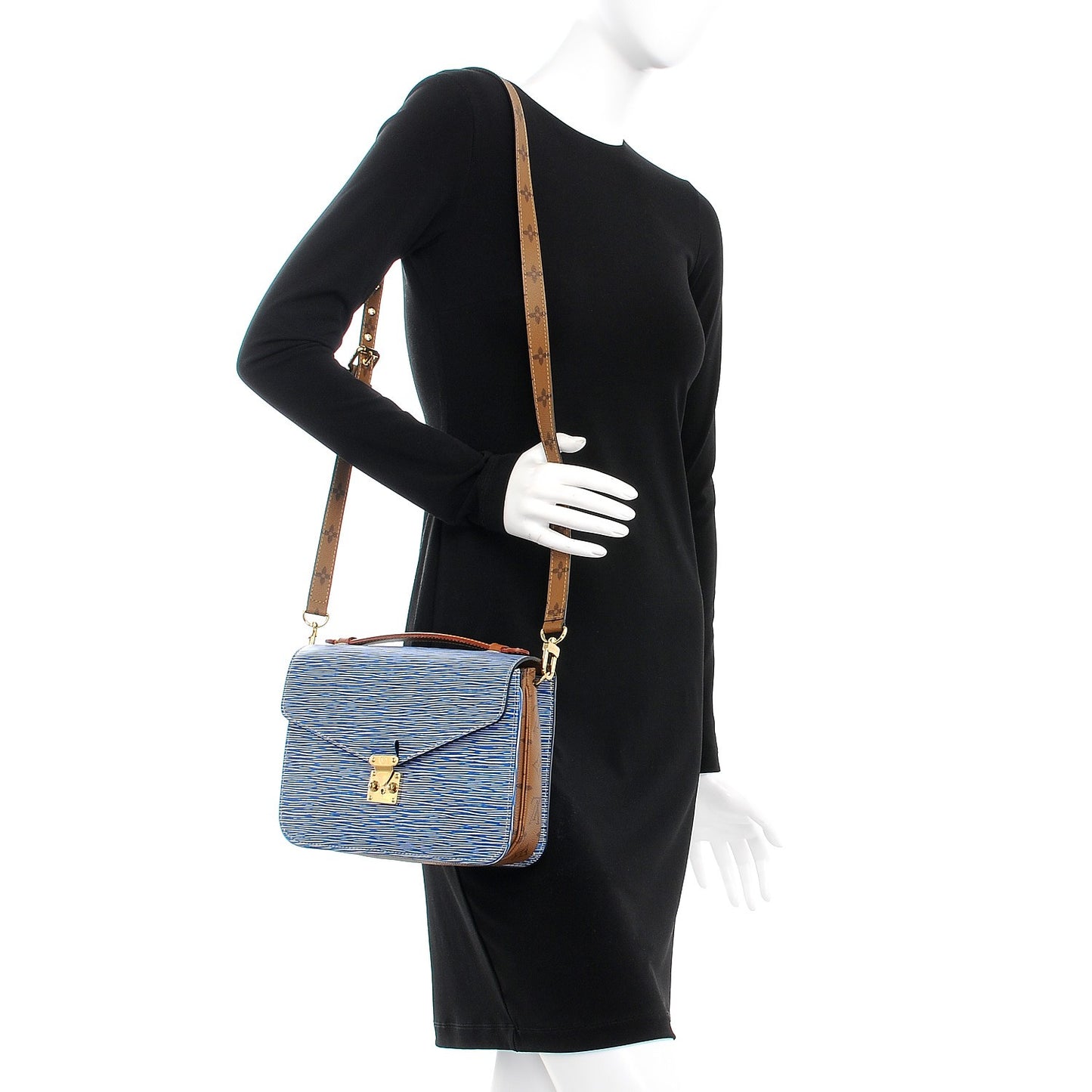 Epi Reverse Monogram Pochette Metis Denim Light