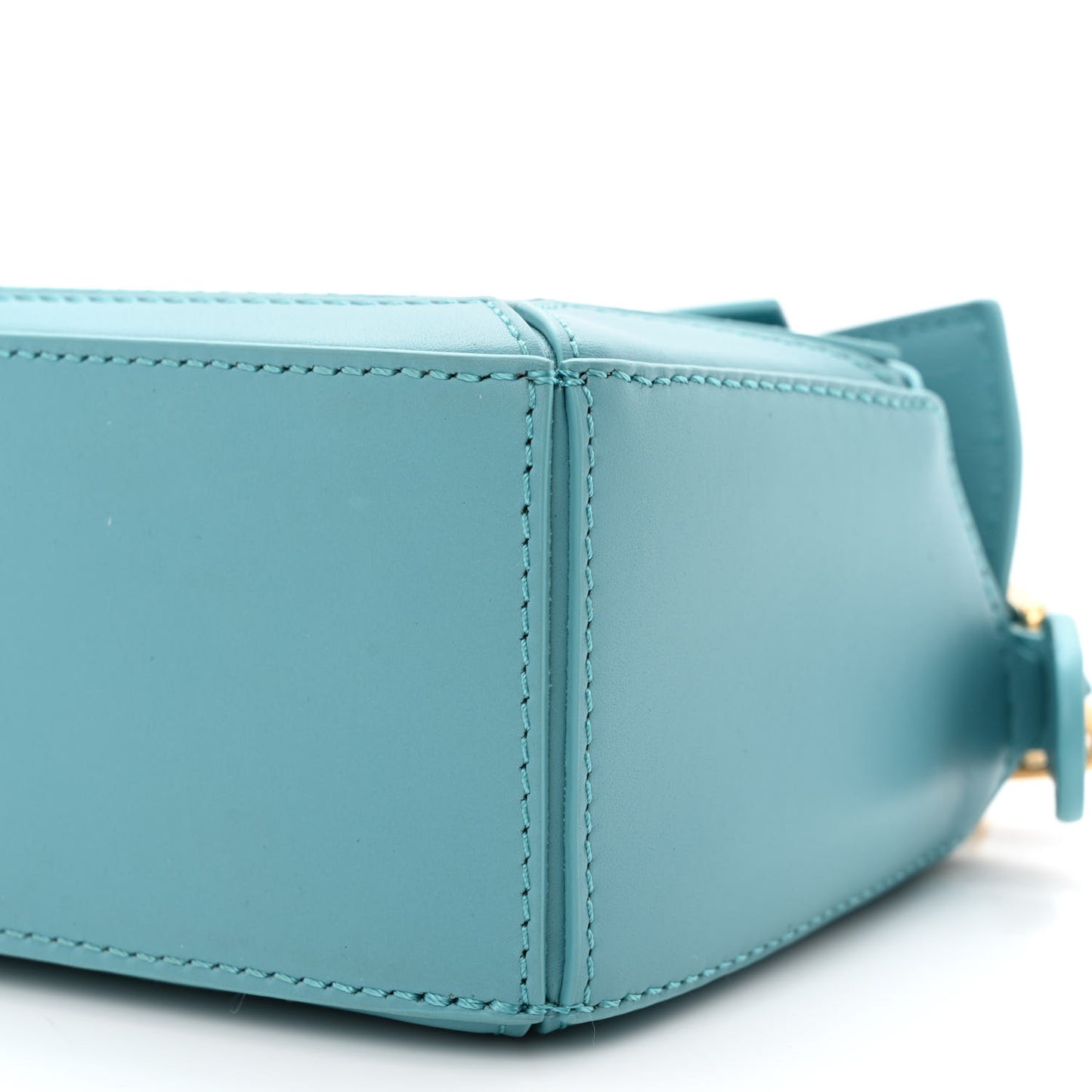 X HOWL'S MOVING CASTLE Satin Calfskin Heen Mini Puzzle Bag Light Blue