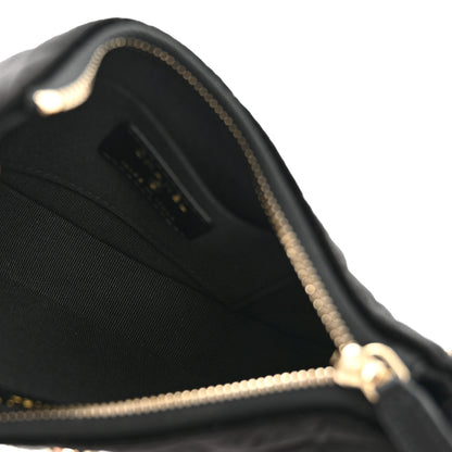 Chanel Velvet Crystal Quilted Chain Hobo Black 5 of 12