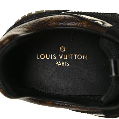 Louis Vuitton Suede Monogram Run Away Sneakers 37.5 Black 5 of 7