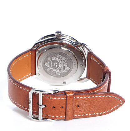 Hermes Stainless Steel Barenia 38mm Arceau Quartz Watch Fauve 6 of 8