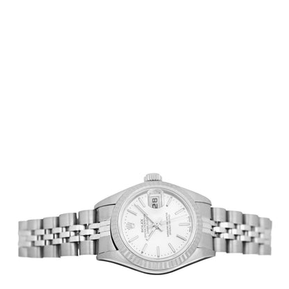 Rolex Stainless Steel 18K White Gold 26mm Oyster Perpetual Datejust Watch Silver 79174 2 of 4