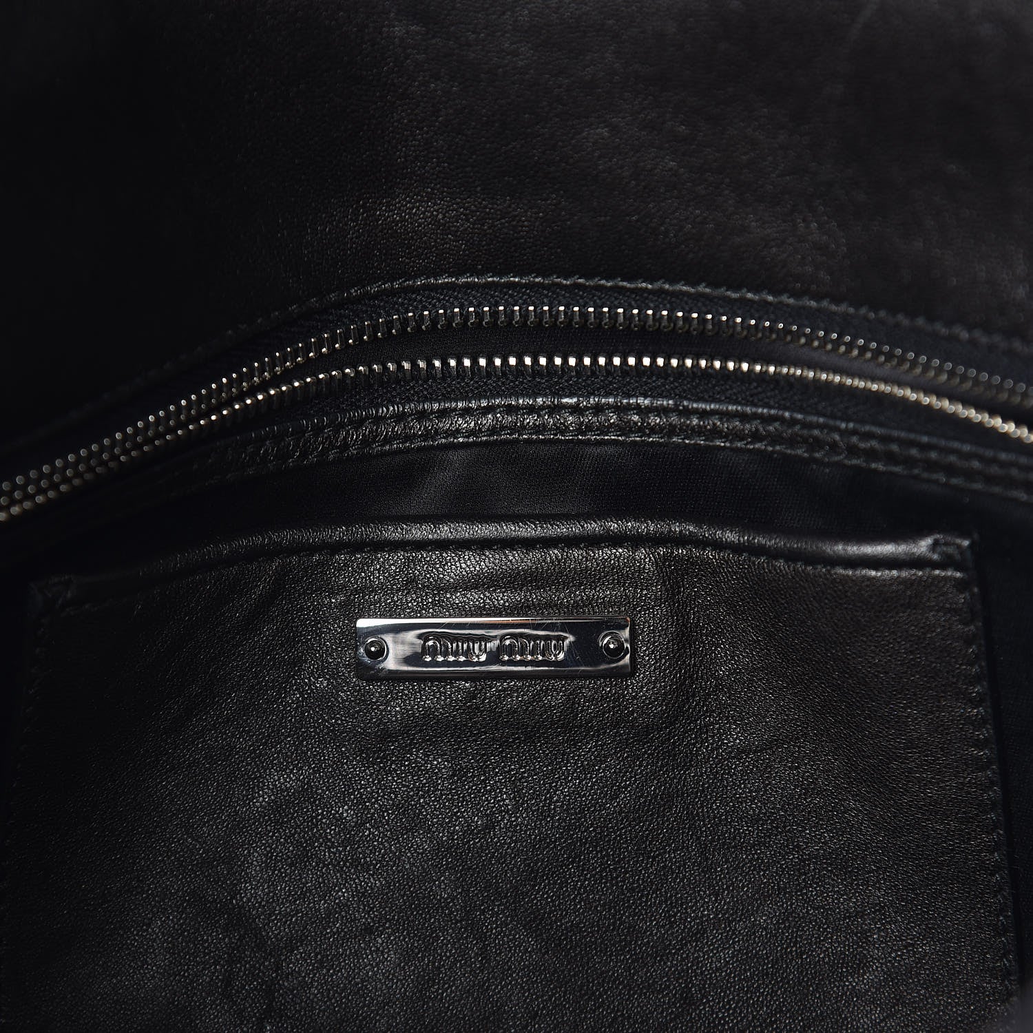 Miu Miu Nappa Matelasse Crystal Flap Clutch Black 6 of 9