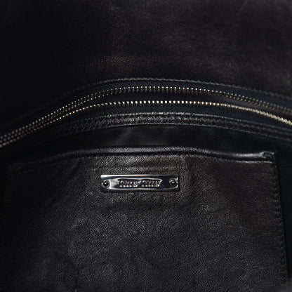 Miu Miu Nappa Matelasse Crystal Flap Clutch Black 6 of 9