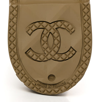 Chanel Caoutchouk CC High Boots 42 Dark Beige 6 of 11