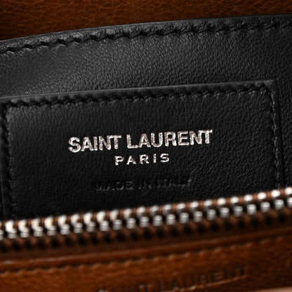 Saint Laurent Calfskin Matelasse Chevron Monogram Large College Bag Cognac 7 of 11
